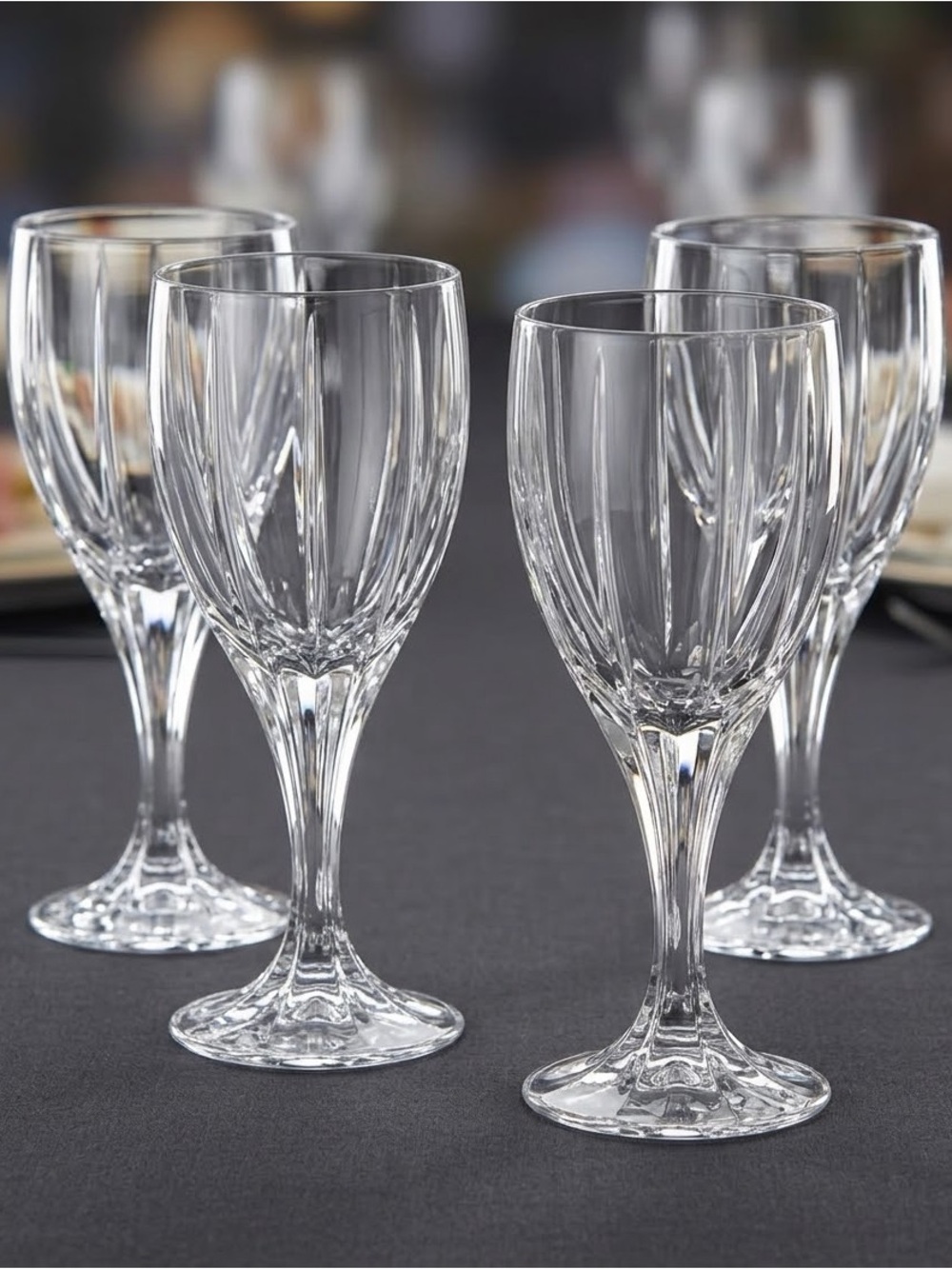Crystal Wine Glasses - Set of 4